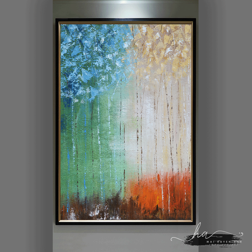 Tranh trừu tượng, tranh lụa kim sa, pxdecor, tranh canvas, tranh tráng gương, mai huyền anh, tranh tại xưởng, tranh phòng khách, tranh phòng ngủ, tranh phòng bếp