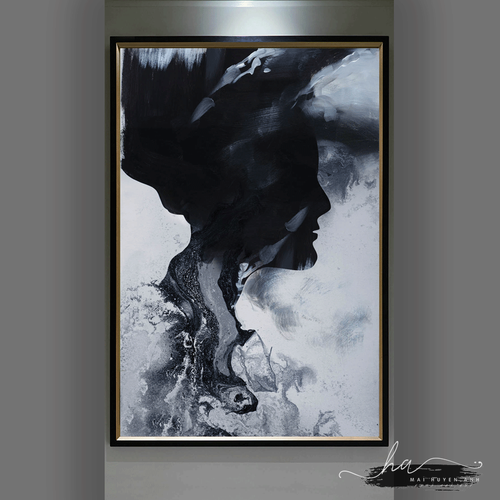 Tranh trừu tượng cô gái