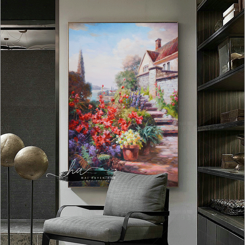 Tranh trìu tượng hoa lá- PX2193