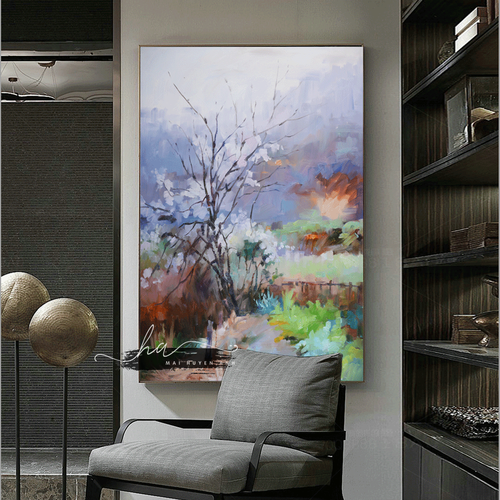 Tranh trìu tượng hoa lá - PX2189